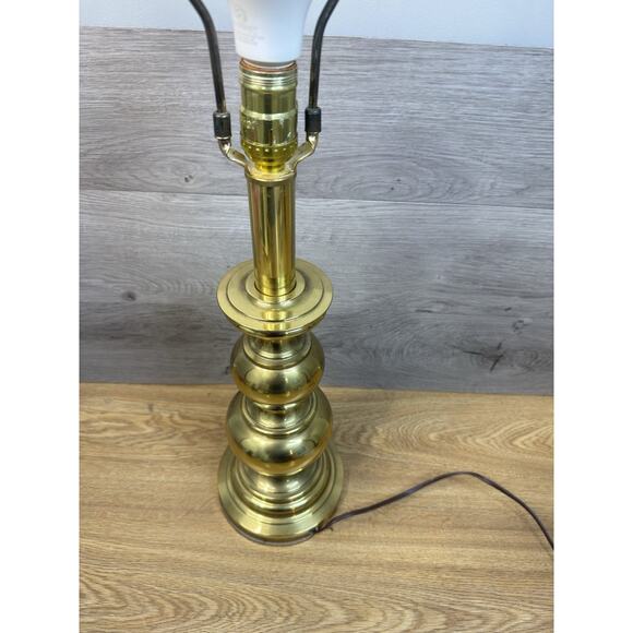 Vintage Stiffel Brass Table Lamp 30” Tall Heavy Polished Base ~No Shade - Picture 5 of 9